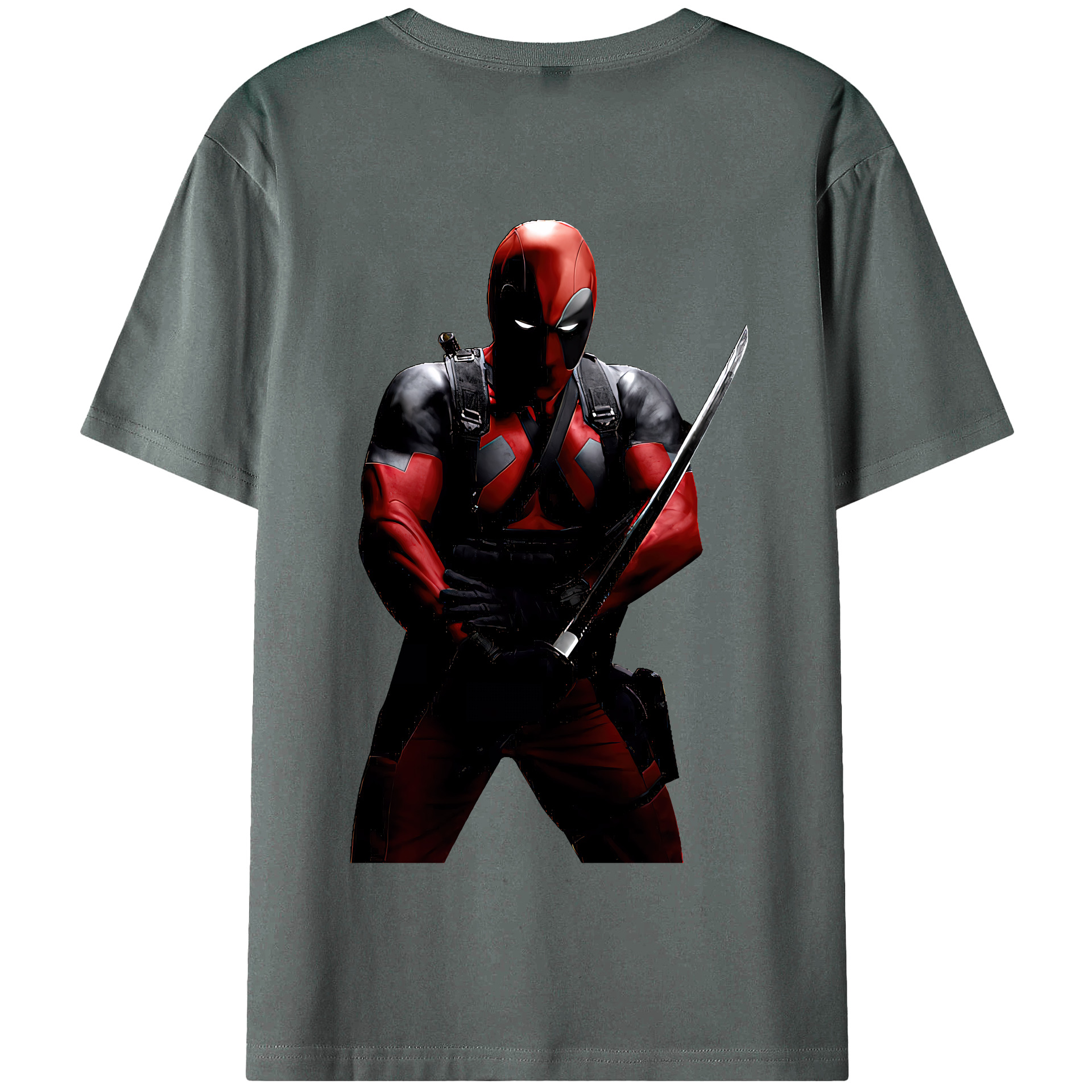 （画像用） Deadpool デッドプール 綿100％半袖Tシャツ（背面プリント）